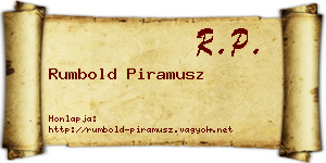 Rumbold Piramusz névjegykártya